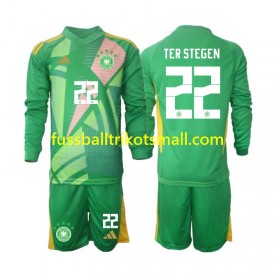 Fußballtrikots Deutschland Ter Stegen 22 Torwart Kinder 2024-2025 Langarm 3rd trikot kaufen